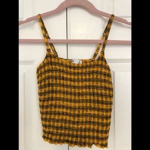 Hollister Yellow and Black Crop Top